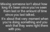 missing someone