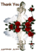 thank you, girl, red roses