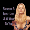 showing a little love and a wink to you