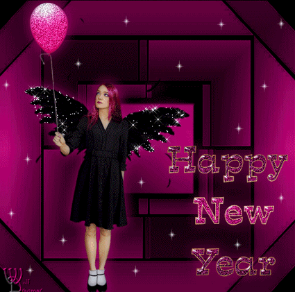 Happy New Year, Pink Balloon