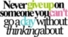 Never giving up