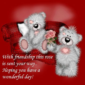 With Friendship This Rose Is Sent Your Way