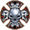 Iron cross skull