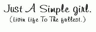 Simple girl