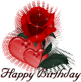 Happy Birthday red rose
