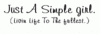 Simple girl