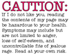 Caution: I Do Not Like You