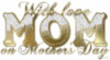 Mom - gold & glitter