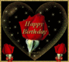 Happy Birthday Heart With Rose