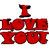 I love you red letters