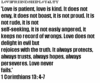 Love is patient, love is kind