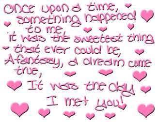 I met you