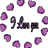 I Love You Magenta Hearts