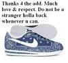 Thanks 4 The Add. Much Love & Respect
