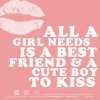 A Best Friend And A Cute Boy To Kiss