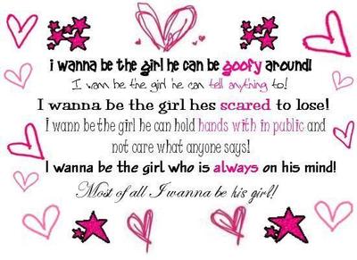 I Wanna Be The Girl He Can Be Goofy Around