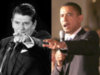 Barack Obama and Ronald Reagan
