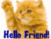 Waving Cat (animated)- Hello F..